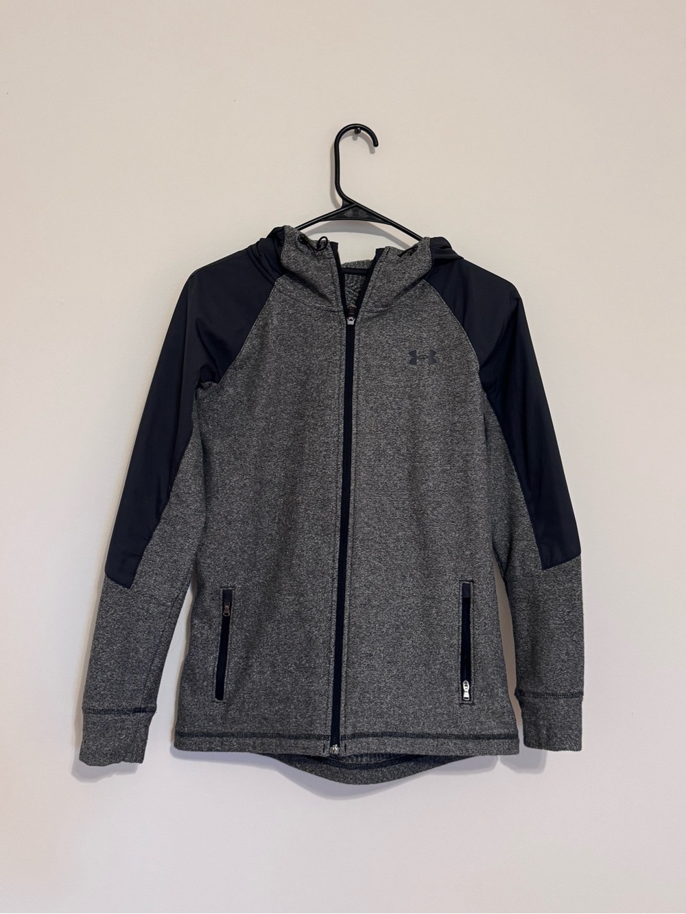 Under Armour Kids Grey & Black Hooded Performance Jacket